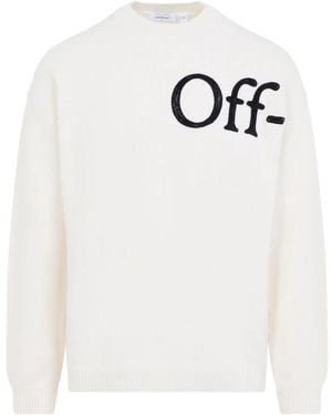 Off-White c/o Virgil Abloh Round-Neck Knitwear - Blanco
