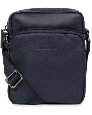 Lancaster Sacoche Cuir Soft Vintage - Blau