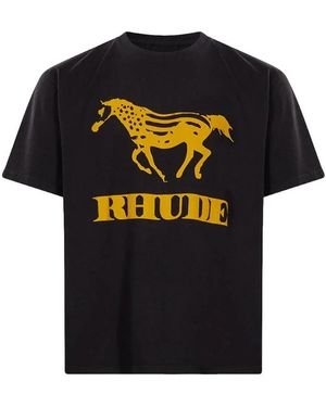 Rhude Tops ,Zwart ,Katoen Dinero Tee