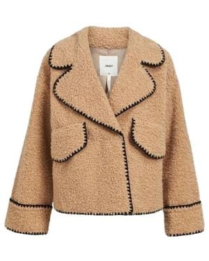Object Leather Jackets - Natur