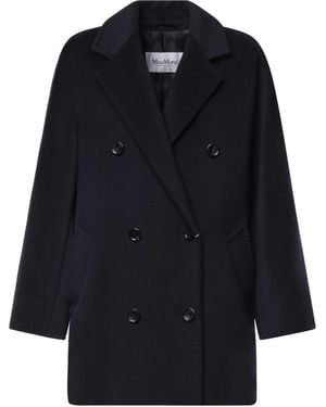 Max Mara Double-Breasted Coats - Azul