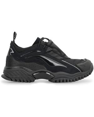 Random Identities Schoenen ,Zwart ,Sportieve Low-Top Sneakers Met Technische Stof