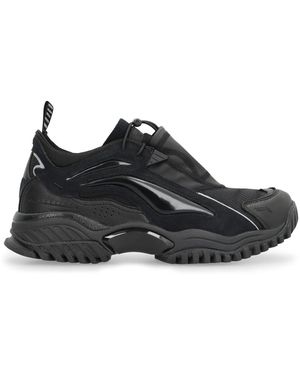 Random Identities Sportliche Low-Top Sneakers Mit Technischen Stoffeinsätzen - Schwarz