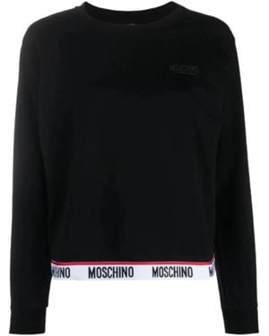 Moschino Sweatshirt Met Taillelogo - Zwart