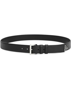 Prada Elegant Leather Belt For Adjustable Fit - Black