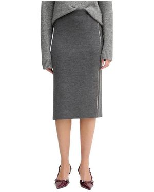 SIMONA CORSELLINI Pencil Skirts - Gris