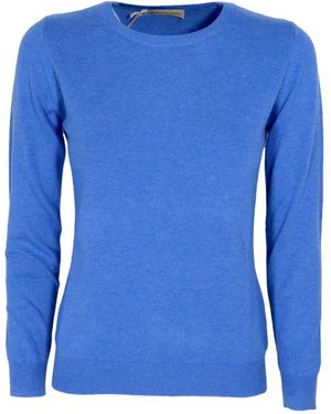 Cashmere Company Maglia slim fit in cashmere e lana - prodotto in italia - blu