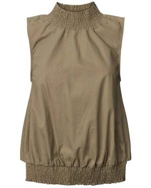 Rabens Saloner Army Poplin Top & T-Shirt - Grün