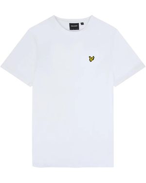 Lyle & Scott Tops ,Wit ,Thistle Club Print T-Shirt