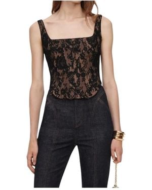 Self-Portrait Sleeveless Tops - Nero