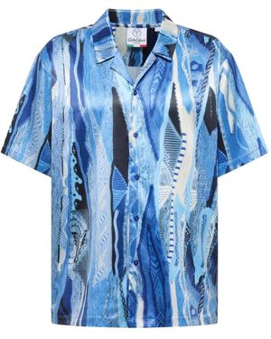 carlo colucci Short Sleeve Shirts - Blue