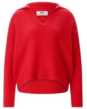 SMINFINITY Pullover Aus Kaschmir Seide - Rot