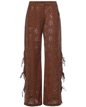 MC2 Saint Barth Wide Trousers - Marrón