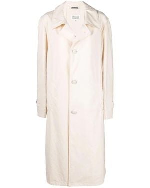 Maison Margiela Single-Breasted Coats - Natural