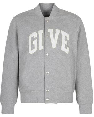 Givenchy Jersey Varsity Bomber Jacket - Grey