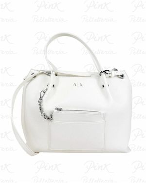 ARMANI EXCHANGE Tote Bags - White