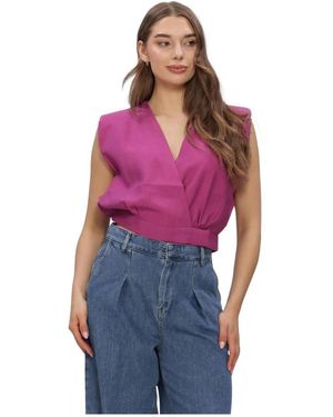 Suncoo Overhemden ,Roze ,Katoen Laos Blouse - Paars