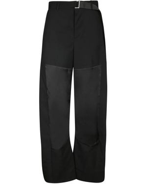 Sacai Wide Trousers - Negro