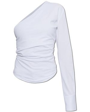 DSquared² Overhemden ,Wit ,Katoen One-Shoulder Top - Blauw