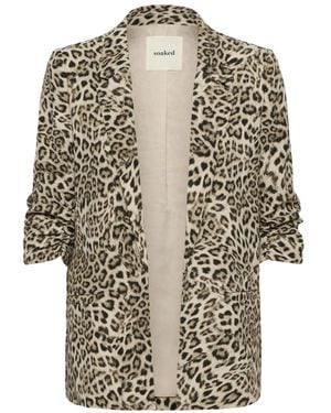 Soaked In Luxury Slshirley Printed Blazer - Natur