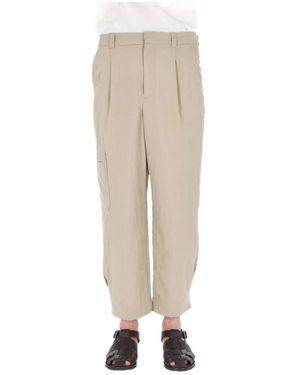 Maison Kitsuné Straight Trousers - Natural