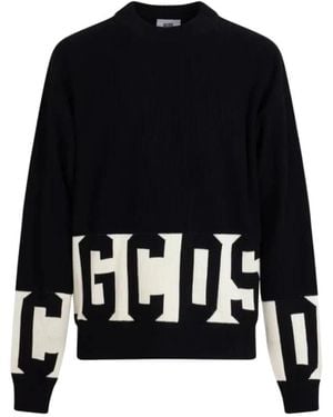 Gcds Round-Neck Knitwear - Nero