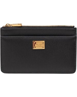 Dolce & Gabbana Plongé Kalfsleren Kaarthouder - Zwart