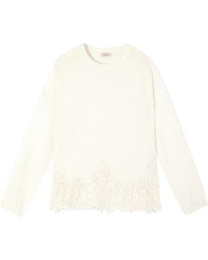 Oltre Round-Neck Knitwear - Blanco