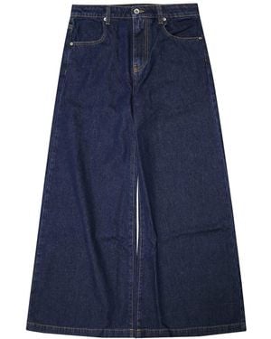 Dixie Pantalone Flare Denim - Blau
