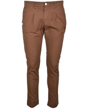 Daniele Alessandrini Slim-Fit Trousers - Marrone