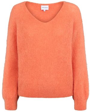 American Dreams V-Neck Knitwear - Orange