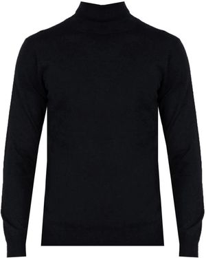 Xagon Man Truien & Vesten ,Blauw ,Wol Turtleneck Sweater Met Ribbed Finish