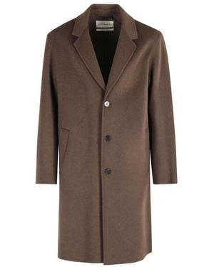 Amaranto Single-Breasted Coats - Brown