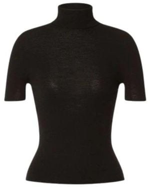 Alberta Ferretti Cut-Out Kaschmir-Rollkragenpullover - Schwarz