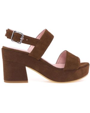 Anna F. High Heel Sandals - Brown