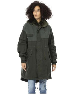 MR & MRS Langer Parka Mit Pelzkapuze - Grün
