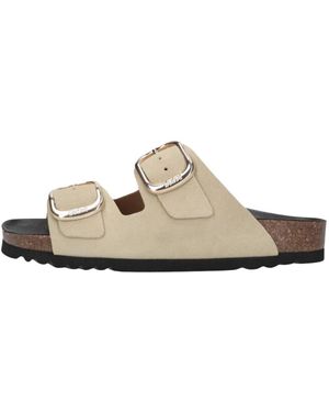 Scholl Schoenen ,Leer Noelle Slippers - Wit