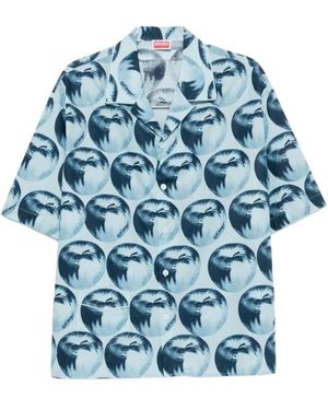 KENZO Short Sleeve Shirts - Blu