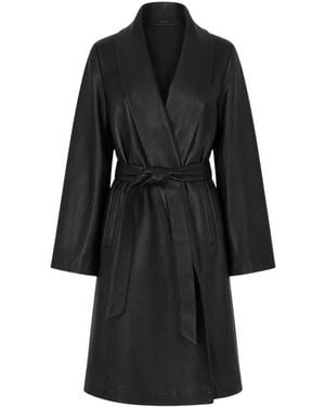 Nour Hammour Belted Coats - Noir