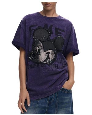 Desigual Mickey Disney T-Shirt - Blau