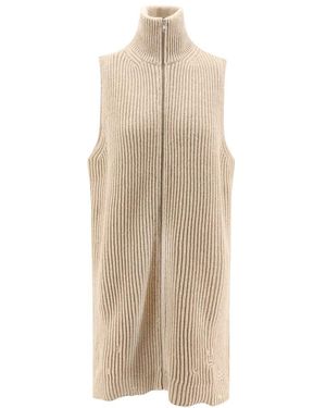 MM6 by Maison Martin Margiela Gerippter Rollkragenpullover - Natur