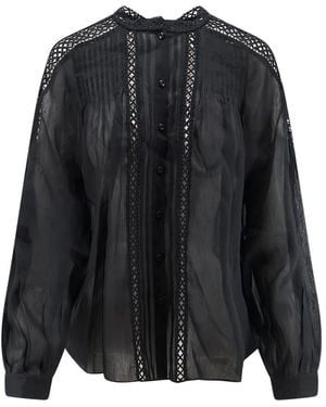 Isabel Marant Geborduurd T-Shirt Met Ronde Hals - Zwart