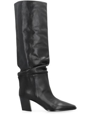 Jimmy Choo Hart 60 Leather Knee-High Boot - Black