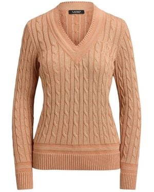 Ralph Lauren V-Neck Knitwear - Marron