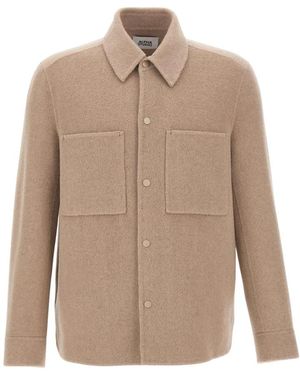 Alpha Studio Jassen ,Wol Overshirt - Naturel