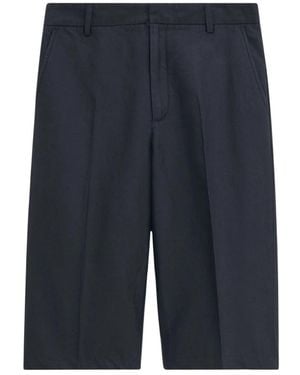 Filippa K Schwarze Leinen-Shorts Mit Tailoring - Blau