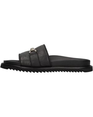 Doucal's Schoenen ,Zwart ,Leer Platte Schoen Van Leer