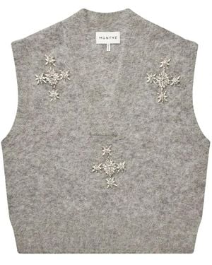 Munthe V-Neck Knitwear - Grey