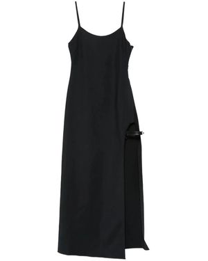 Coperni Zwarte Spaghetti Strap Midi Jurk