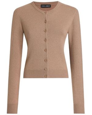 Dolce & Gabbana Truien & Vesten ,Bruin ,Cashmere Cardigan